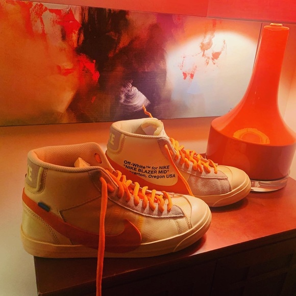 AUTHENTIC OFF-WHITE X NIKE MID BLAZER AA3832-700 - Picture 4 of 7